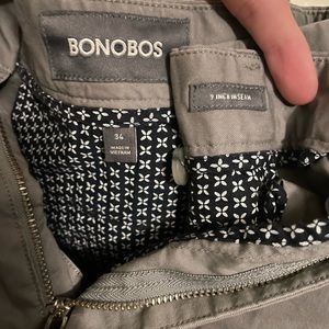 Grey 9 inch inseam bonobos shorts